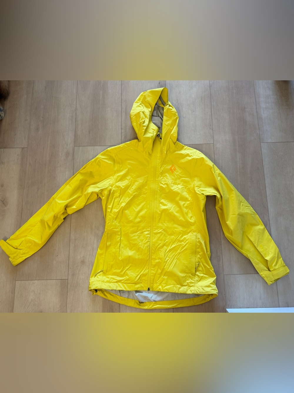 Black Diamond Women’s Bright Yellow Hooded Shell Jacket